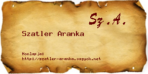 Szatler Aranka névjegykártya