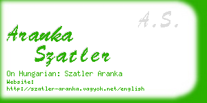 aranka szatler business card